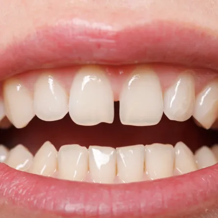 a close up of a person's mouth